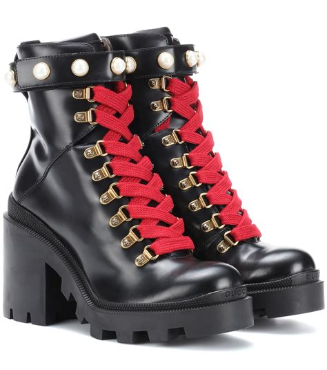 gucci embroidered leather ankle boots|gucci ankle boots on sale.